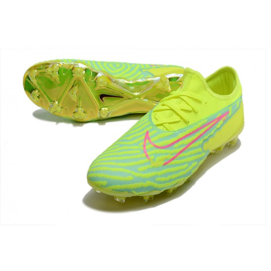 Nike Phantom GX Academy FG Yellow Green Pink Low-top Footballboots For Men