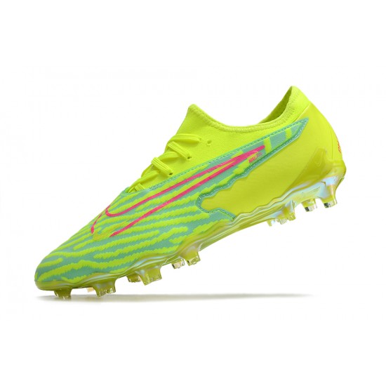 Nike Phantom GX Academy FG Yellow Green Pink Low-top Footballboots For Men