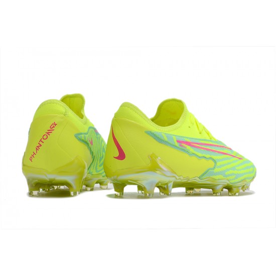 Nike Phantom GX Academy FG Yellow Green Pink Low-top Footballboots For Men