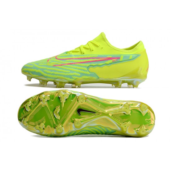 Nike Phantom GX Academy FG Yellow Green Pink Low-top Footballboots For Men