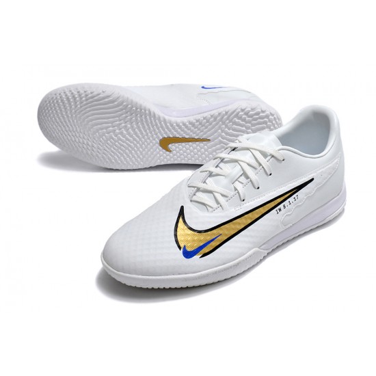 Nike Phantom GX Academy IC White Gold Black Low-top Footballboots For Men