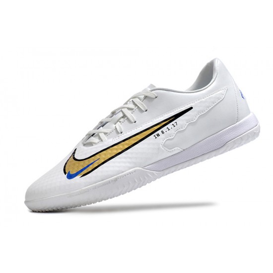 Nike Phantom GX Academy IC White Gold Black Low-top Footballboots For Men