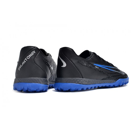 Nike Phantom GX Academy TF Black Blue White Low-top Footballboots For Men