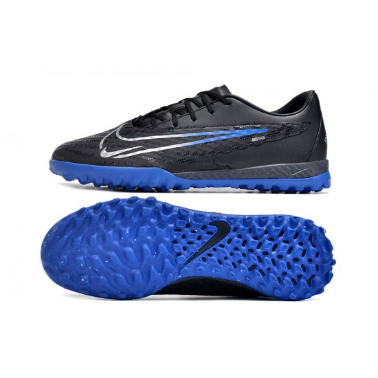 Nike Phantom GX Academy TF Black Blue White Low-top Footballboots For Men