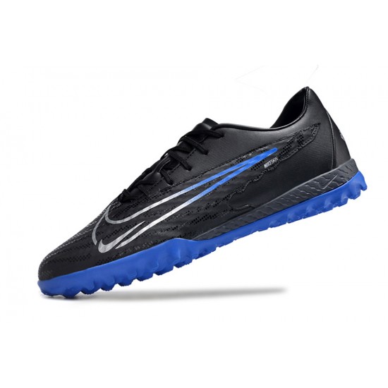 Nike Phantom GX Academy TF Black Blue White Low-top Footballboots For Men