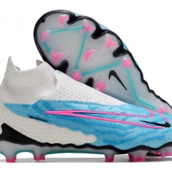 Nike Phantom GX Elite DF FG White Blue Pink Footballboots For Men 