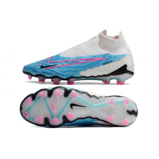 Nike Phantom GX Elite DF FG White Blue Pink Footballboots For Men