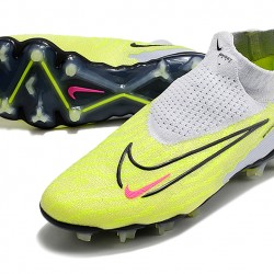 Nike Phantom GX Elite DF Link FG Black LightPurple Yellow Red High-top Footballboots For Men 