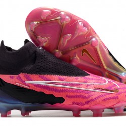 Nike Phantom GX Elite DF Link FG Black Pink High-top Footballboots For Men 