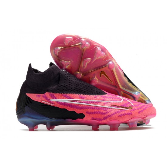 Nike Phantom GX Elite DF Link FG Black Pink High-top Footballboots For Men