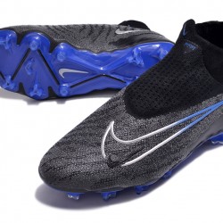 Nike Phantom GX Elite DF Link FG Black White Blue High-top Footballboots For Men 
