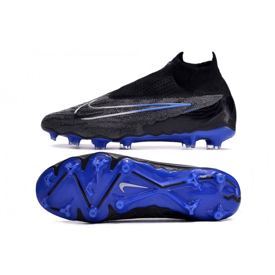 Nike Phantom GX Elite DF Link FG Black White Blue High-top Footballboots For Men