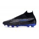 Nike Phantom GX Elite DF Link FG Black White Blue High-top Footballboots For Men