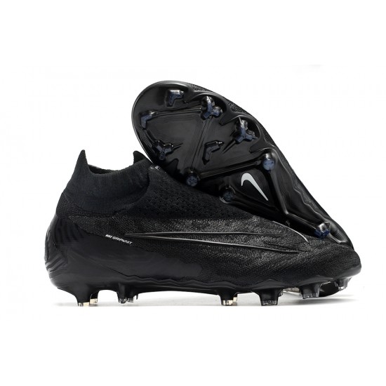 Nike Phantom GX Elite DF Link FG Black White High-top Footballboots For Men