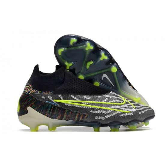 Nike Phantom GX Elite DF Link FG Black Yellow Footballboots For Men