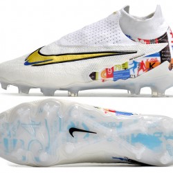 Nike Phantom GX Elite DF Link FG Mixtz White High-top Footballboots For Men 