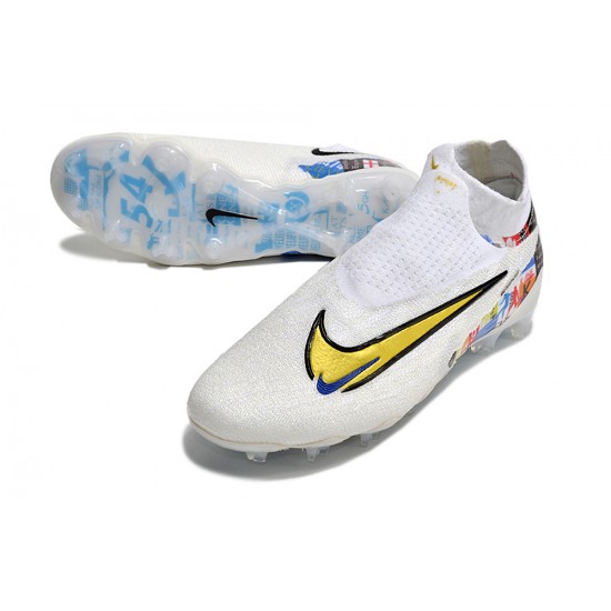 Nike Phantom GX Elite DF Link FG Mixtz White High-top Footballboots For Men