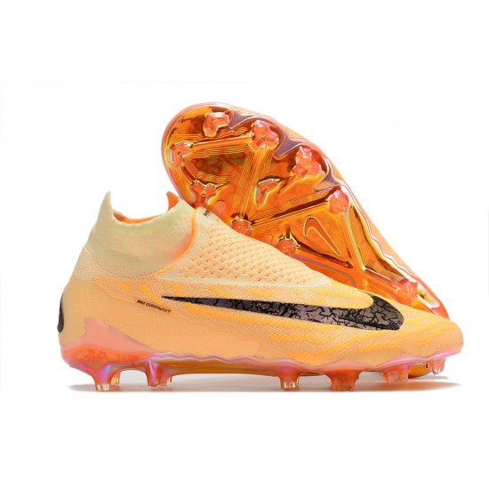 Nike Phantom GX Elite DF Link FG Orange Black High-top Footballboots For Men