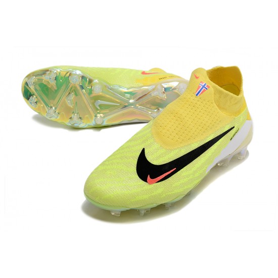 Nike Phantom GX Elite DF Link FG Yellow Green Hige-top Footballboots For Men