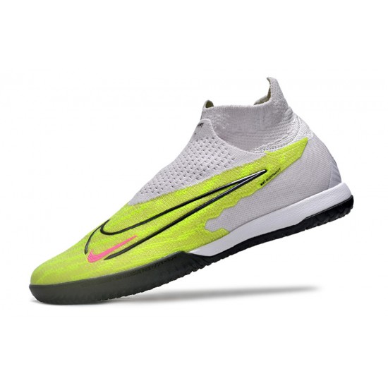 Nike Phantom GX Elite DF Link IC LightPurple Green Black Pink High-top Footballboots For Men