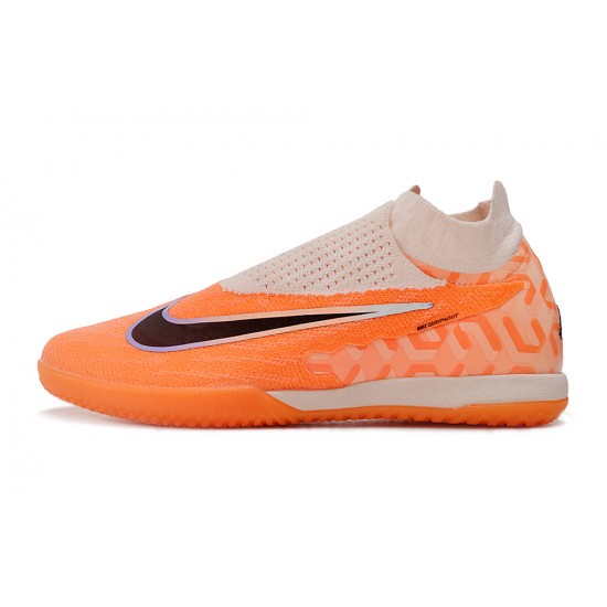 Nike Phantom GX Elite DF Link IC Orange Pink Black High-top Footballboots For Men