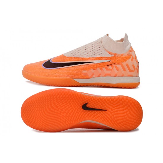 Nike Phantom GX Elite DF Link IC Orange Pink Black High-top Footballboots For Men