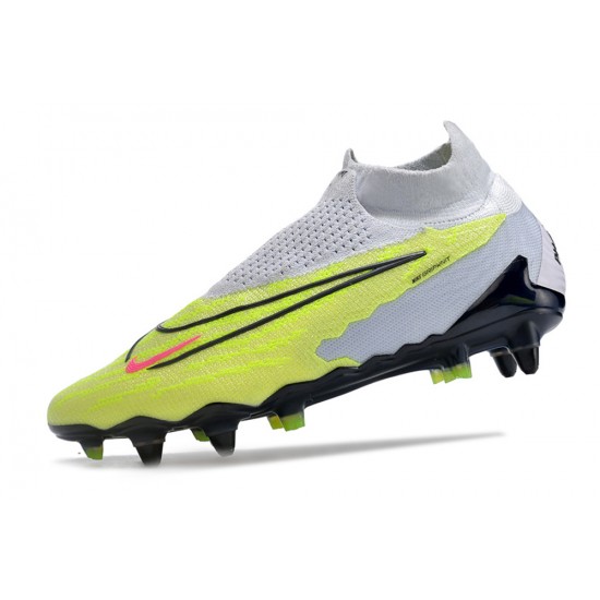 Nike Phantom- GX Elite DF Link SG Anti Clog Green LightPurple Red Black High-top Footballboots For Men