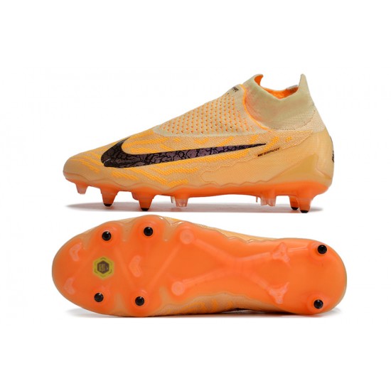 Nike Phantom- GX Elite DF Link SG Anti Clog Orange Fuchsia Blank High-top Footballboots For Men