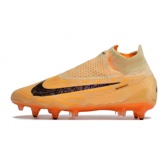 Nike Phantom- GX Elite DF Link SG Anti Clog Orange Fuchsia Blank High-top Footballboots For Men