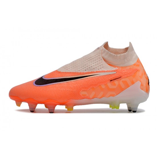 Nike Phantom- GX Elite DF Link SG Anti Clog Orange Pink Blank High-top Footballboots For Men