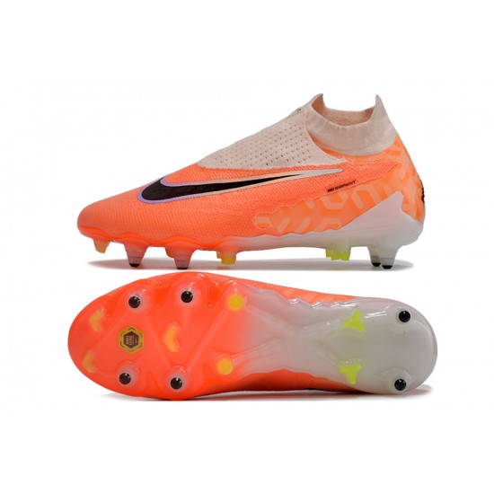 Nike Phantom- GX Elite DF Link SG Anti Clog Orange Pink Blank High-top Footballboots For Men