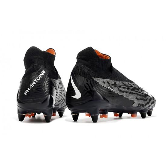 Nike Phantom- GX Elite DF Link SG Anti Clog White Gray Orange Black High-top Footballboots For Men