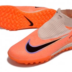 Nike Phantom GX Elite DF Link TF Pink Orange Black HIge-top Footballboots For Men 