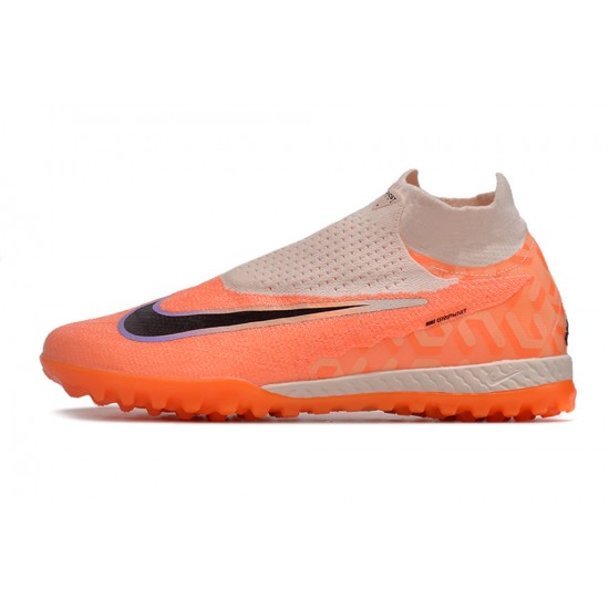 Nike Phantom GX Elite DF Link TF Pink Orange Black HIge-top Footballboots For Men