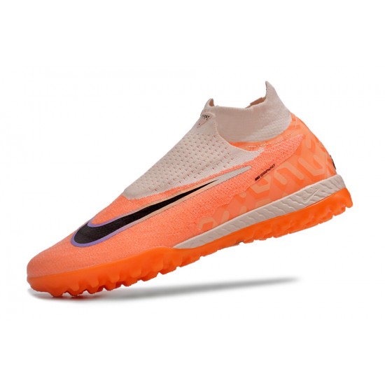Nike Phantom GX Elite DF Link TF Pink Orange Black HIge-top Footballboots For Men