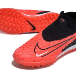 Nike Phantom GX Elite DF Link TF White Black Orange HIge-top Footballboots For Men 