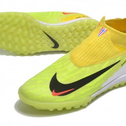 Nike Phantom GX Elite DF Link TF Yellow Green Black HIge-top Footballboots For Men 
