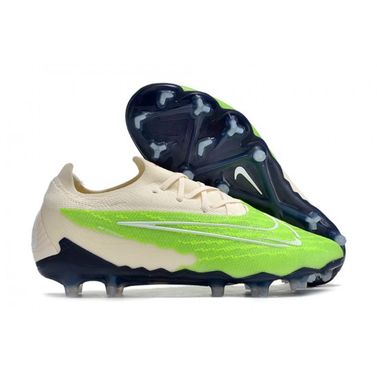 Nike Phantom GX Elite FG Beige Green Low-top Footballboots For Men