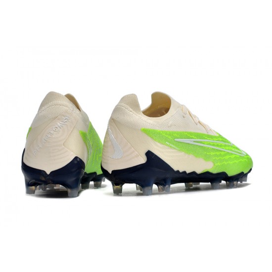 Nike Phantom GX Elite FG Beige Green Low-top Footballboots For Men