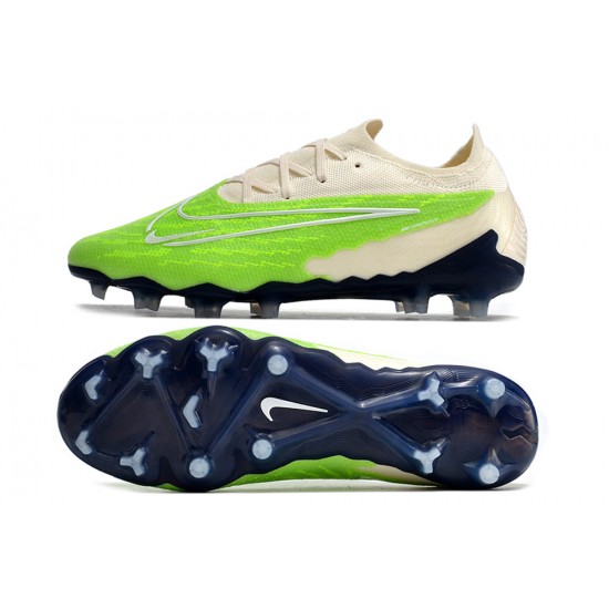 Nike Phantom GX Elite FG Beige Green Low-top Footballboots For Men