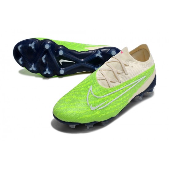 Nike Phantom GX Elite FG Beige Green Low-top Footballboots For Men