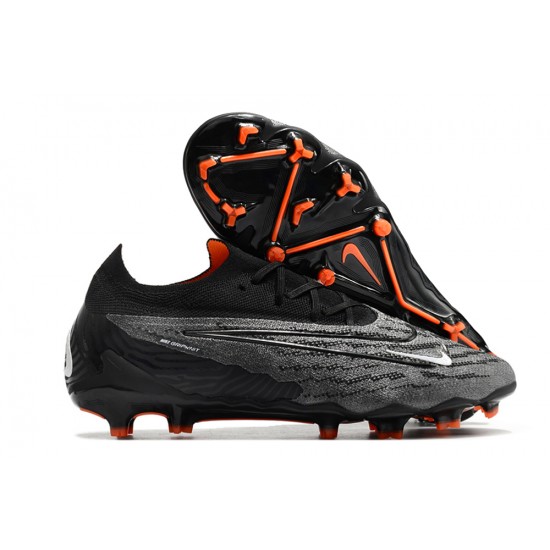 Nike Phantom GX Elite FG Black Gray Orange Footballboots For Men