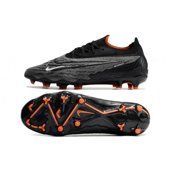 Nike Phantom GX Elite FG Black Gray Orange Footballboots For Men