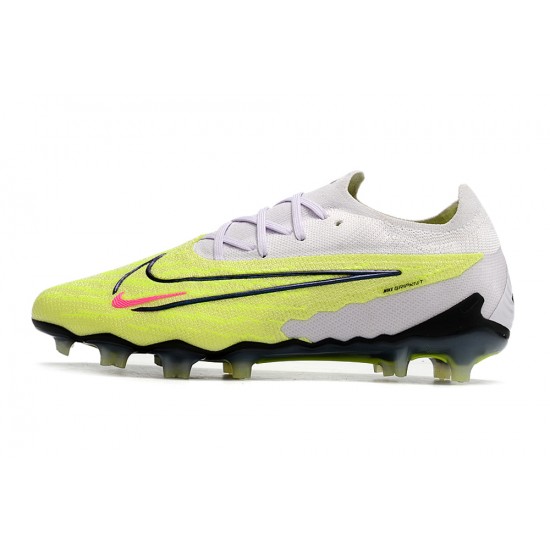 Nike Phantom GX Elite FG Black LightPurple Yellow Red Low-top Footballboots For Men