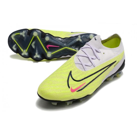 Nike Phantom GX Elite FG Black LightPurple Yellow Red Low-top Footballboots For Men