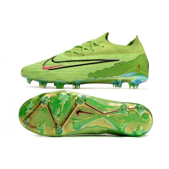 Nike Phantom GX Elite FG Black Pink Green Low-top Footballboots For Men