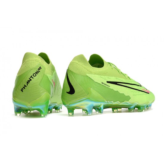 Nike Phantom GX Elite FG Black Pink Green Low-top Footballboots For Men