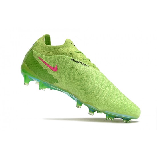 Nike Phantom GX Elite FG Black Pink Green Low-top Footballboots For Men