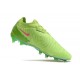 Nike Phantom GX Elite FG Black Pink Green Low-top Footballboots For Men