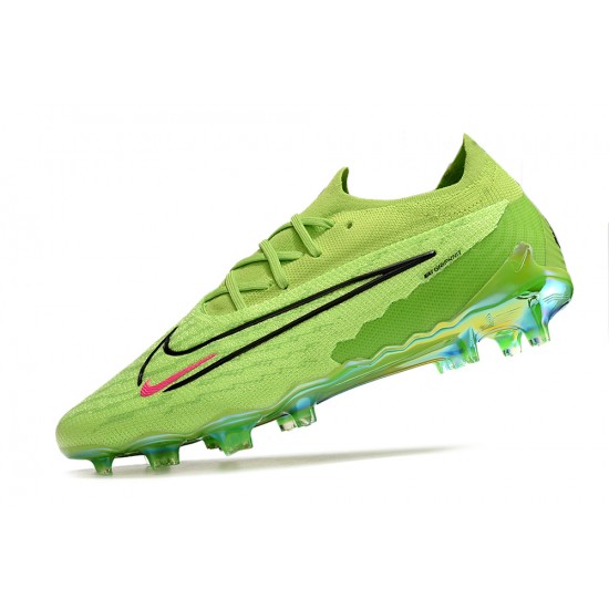 Nike Phantom GX Elite FG Black Pink Green Low-top Footballboots For Men